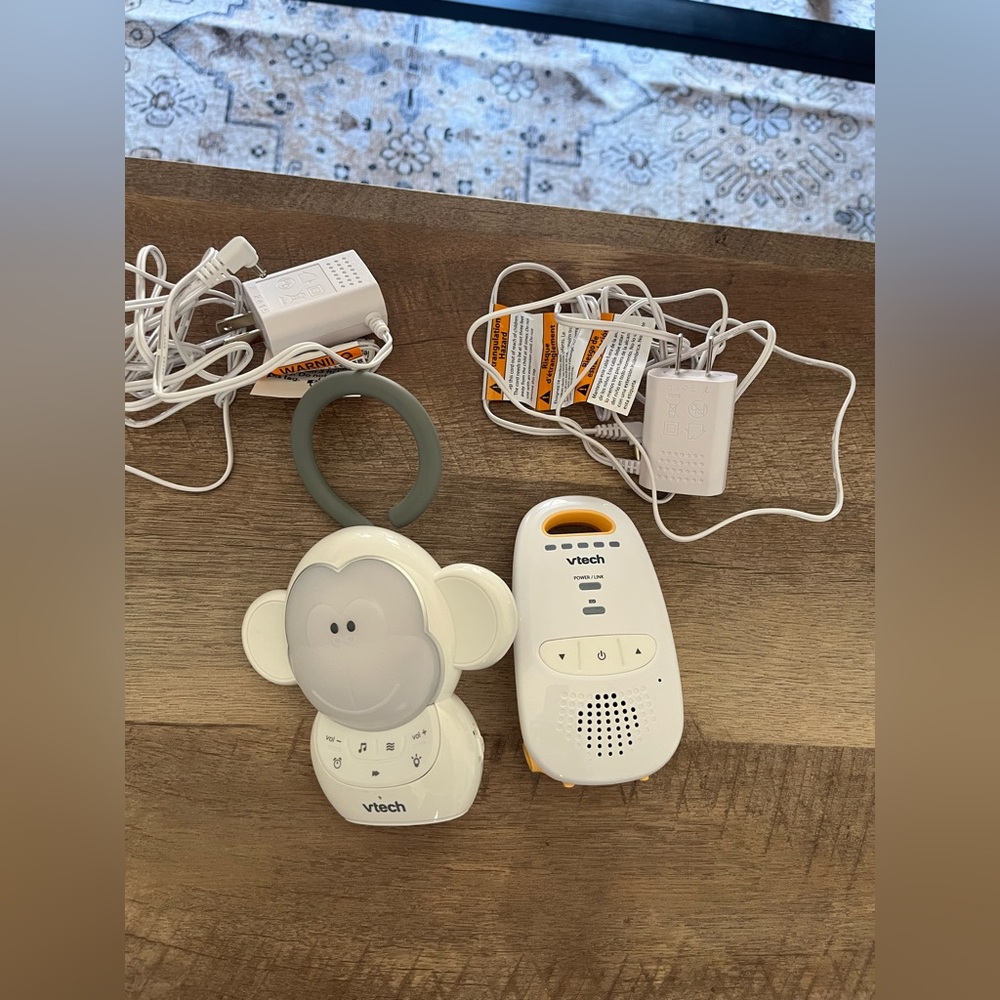 VTech White Monkey Baby Monitor Set